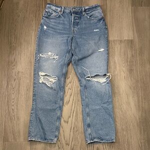 H&M 90’s Boyfriend Jeans High Rise Distressed